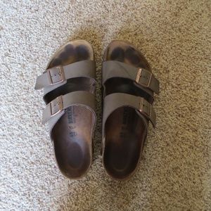Arizona Birkenstock Birkibuc Mocha Flat Sandals 45
